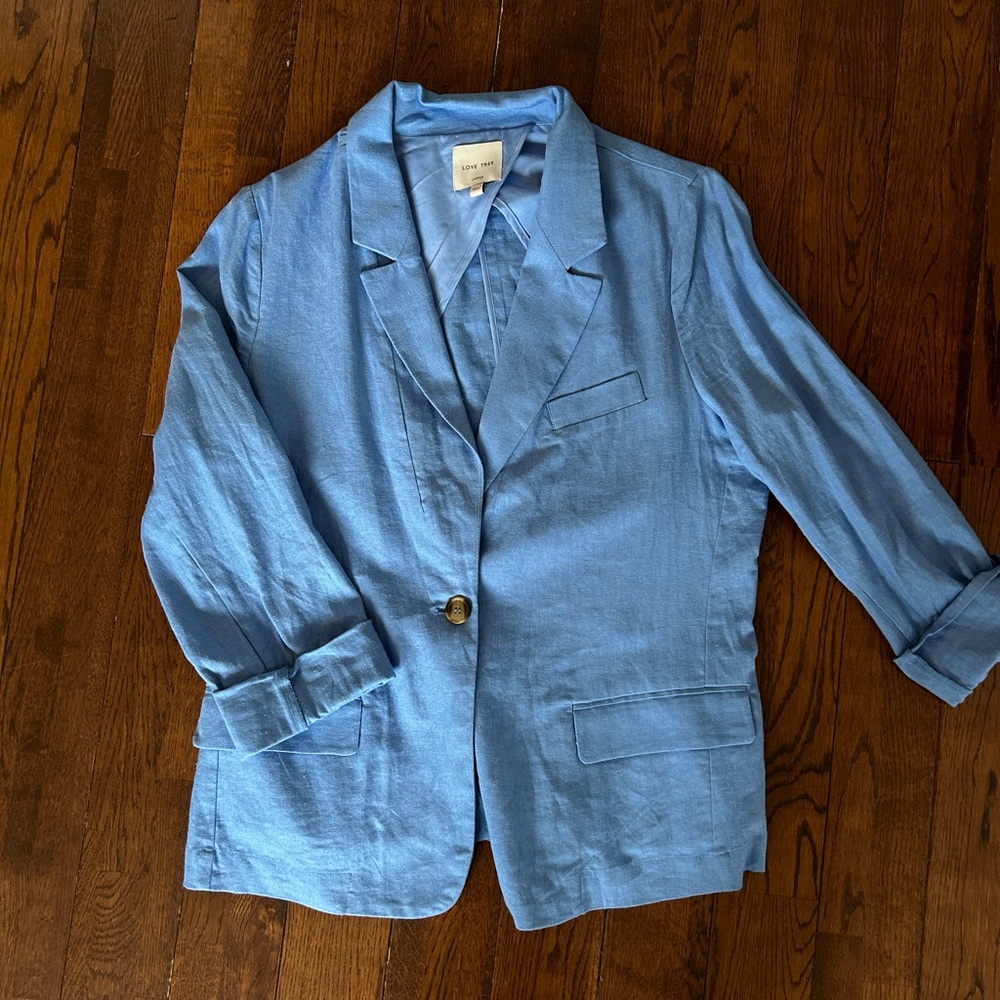 Love Tree Linen Blazer